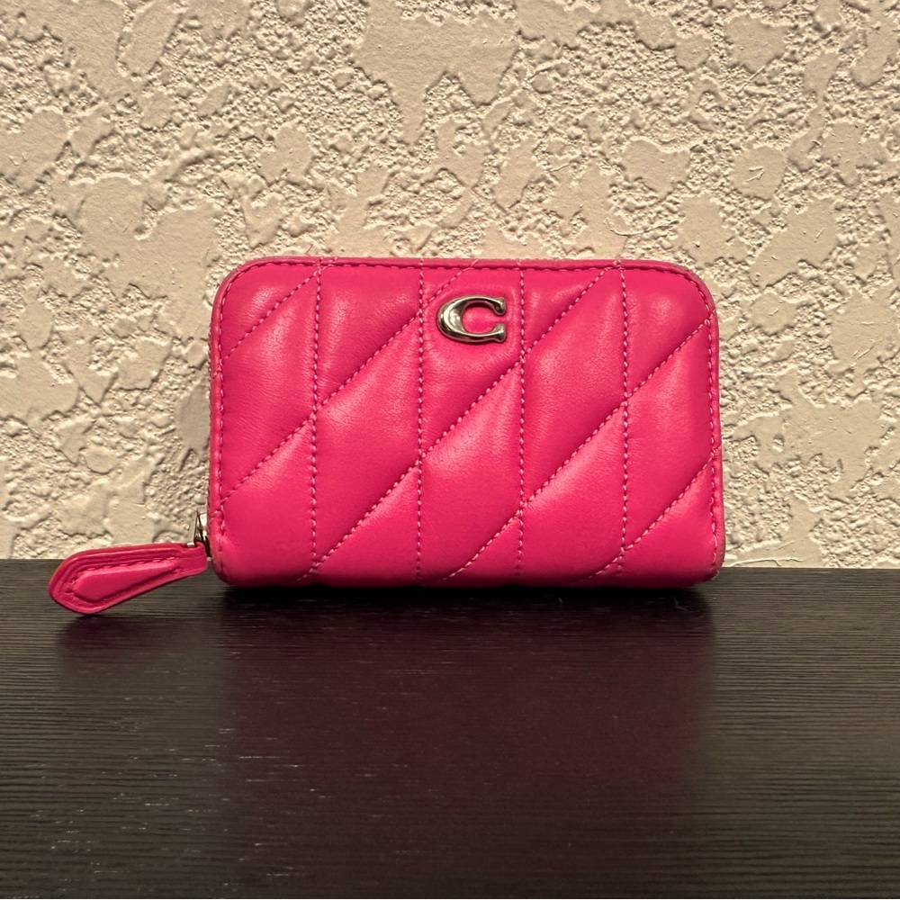 Coach Quilted Zip Card Case